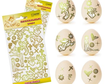 Easter Eggs Decorating Stickers of Angels - self-adhesive STICKERS - Religions