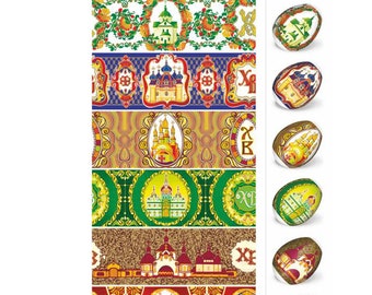 Pellicola termoretraibile - Involucri per uova di Pasqua - Adesivo decorativo per maniche - Chiese