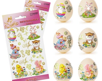 Stickers décoratifs pour oeufs de Pâques - Animaux - AUTOCOLLANTS auto-adhésifs - pour enfants