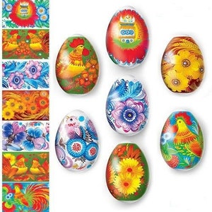 thumbnail image 2 of Ukrasa Heat Shrink Easter Egg Wraps – Pysanka Patterns – Multicolor Sleeve Decorations – Made In Ukraine 2 of 6