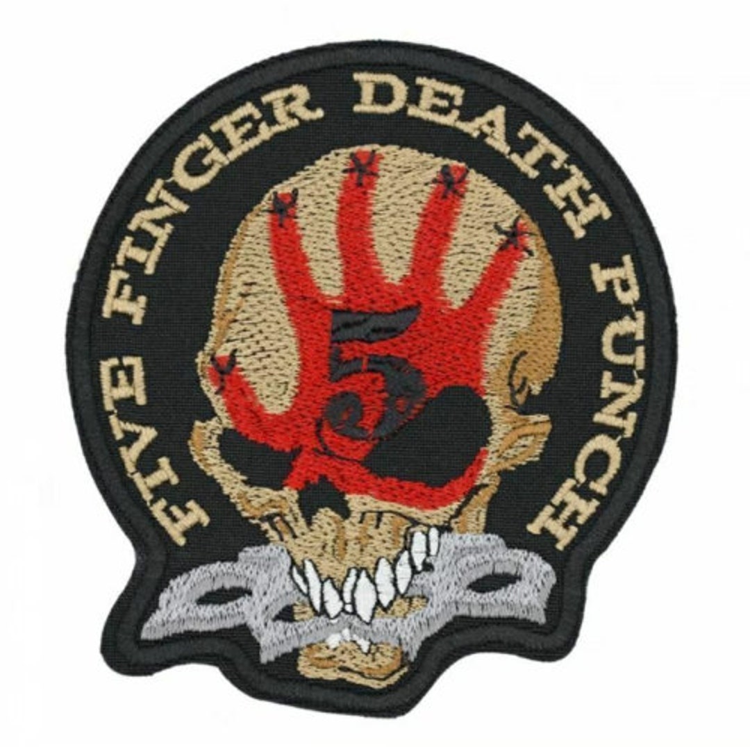 5FDP FFDP Five Finger Death Punch Patch Skull American Heavy Etsy