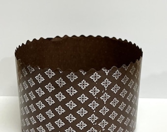 Zestaw 6 foremek do pieczenia z papieru pergaminowego na Wielkanoc – Ciasto Paska Panettone – Wymiary: średnica x wysokość (mm), cale 130 x 85 mm 5" x 3,5"