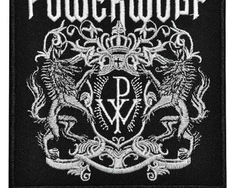 Powerwolf Wappen Patch zum Aufnähen - Deutsches Power Heavy Metal Musik Band Logo