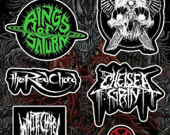 Pacchetto adesivi Deathcore - Carnifex Chelsea Grin Rings Of Saturn Thy Art Is Murder
