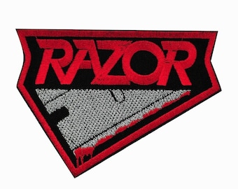Toppa da cucire ricamata a rasoio - Logo della band musicale canadese Speed Thrash Metal