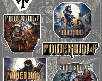 Powerwolf Sticker Pack - Warewolf German Power Heavy Metal Music Band Logo