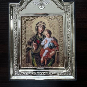 Catholic orthodox icon -  Virgin Mary with Child