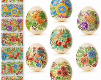 Pellicola termoretraibile - Involucri per uova di Pasqua - Adesivo decorativo per maniche - Fiori