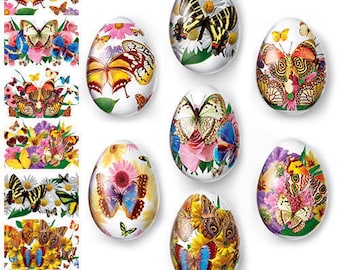 Pellicola termoretraibile - Pellicola per uova di Pasqua - Adesivo decorativo per maniche - Farfalle