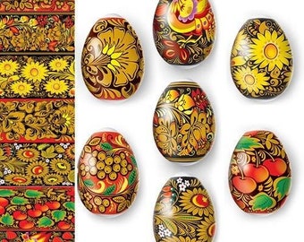 Emballage thermorétractable - Emballages d'oeufs de Pâques - Sticker décoratif pour manche - Fleurs