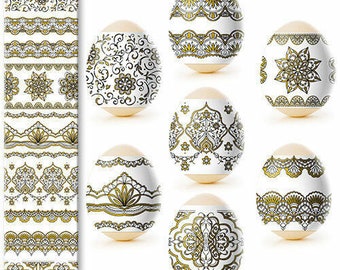 Pellicola termoretraibile - Involucri per uova di Pasqua - Adesivo decorativo per maniche - Oro