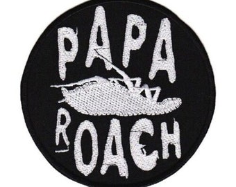 Parche para coser Papa Roach - Logotipo de la banda de rock alternativo duro estadounidense Cockroach
