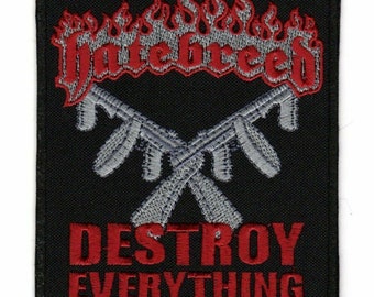 Toppa Hatebreed Destroy Everything - Logo della band metalcore americana Tommy Guns