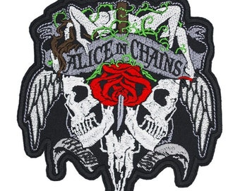 Alice In Chains Patch - Skull American Grunge Alternative Heavy Metal Band Logo
