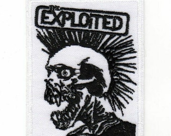 The Exploited Patch - Skull Scottish Street Hardcore Punk Oi! Thrash Band Logo - Sew-on Patch