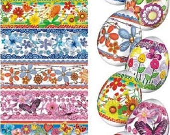 Pellicola termoretraibile - Involucri per uova di Pasqua - Adesivo decorativo per maniche - Fantasia