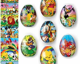 Envoltura termorretráctil - Envolturas para huevos de Pascua - Pegatinas decorativas para mangas - Niños - Disney