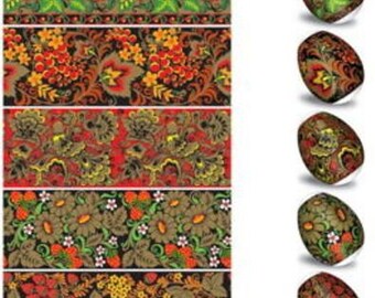 Pellicola termoretraibile - Involucri per uova di Pasqua - Adesivo decorativo per maniche - Fiori