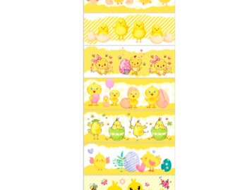 Heat Shrink Wrap - Easter Egg Wraps - Sleeve Decoration Sticker - Bright Chicks