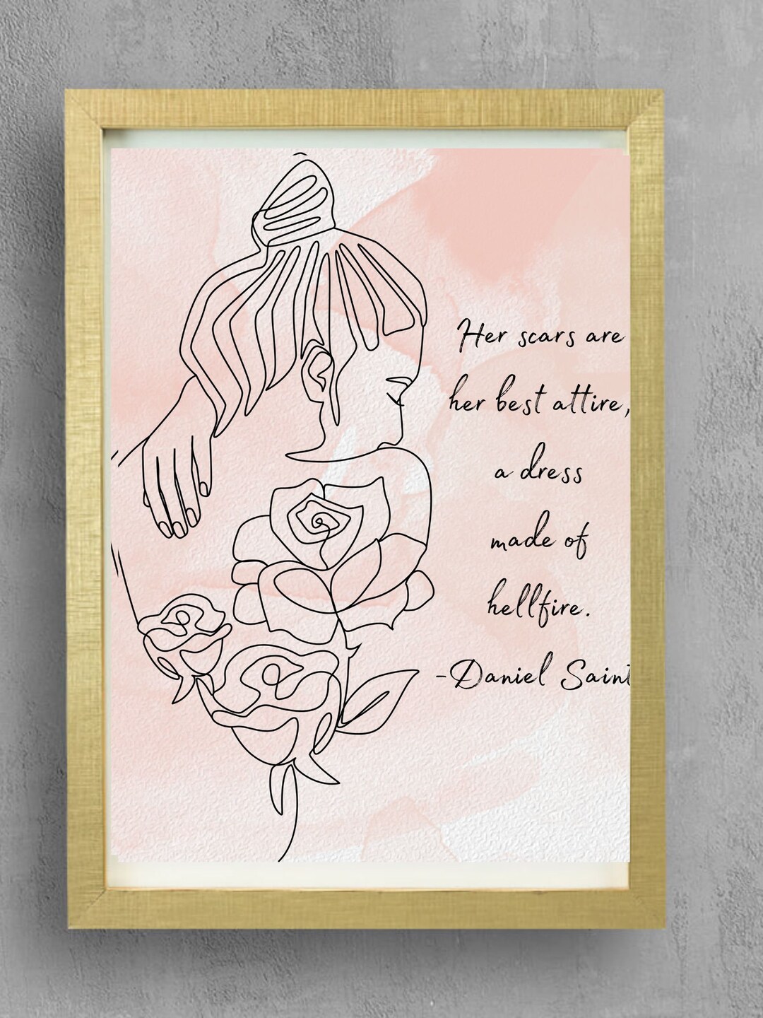 Her Scars Are Her Best Attire Strength Women Feminism Girl Etsy