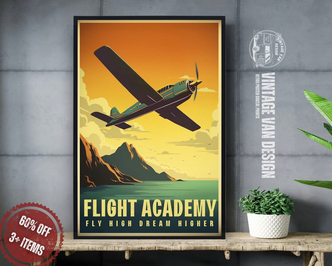 VOL A VOILE AVION PLANEUR 1945 Rrts - POSTER HQ 40x60cm d'une