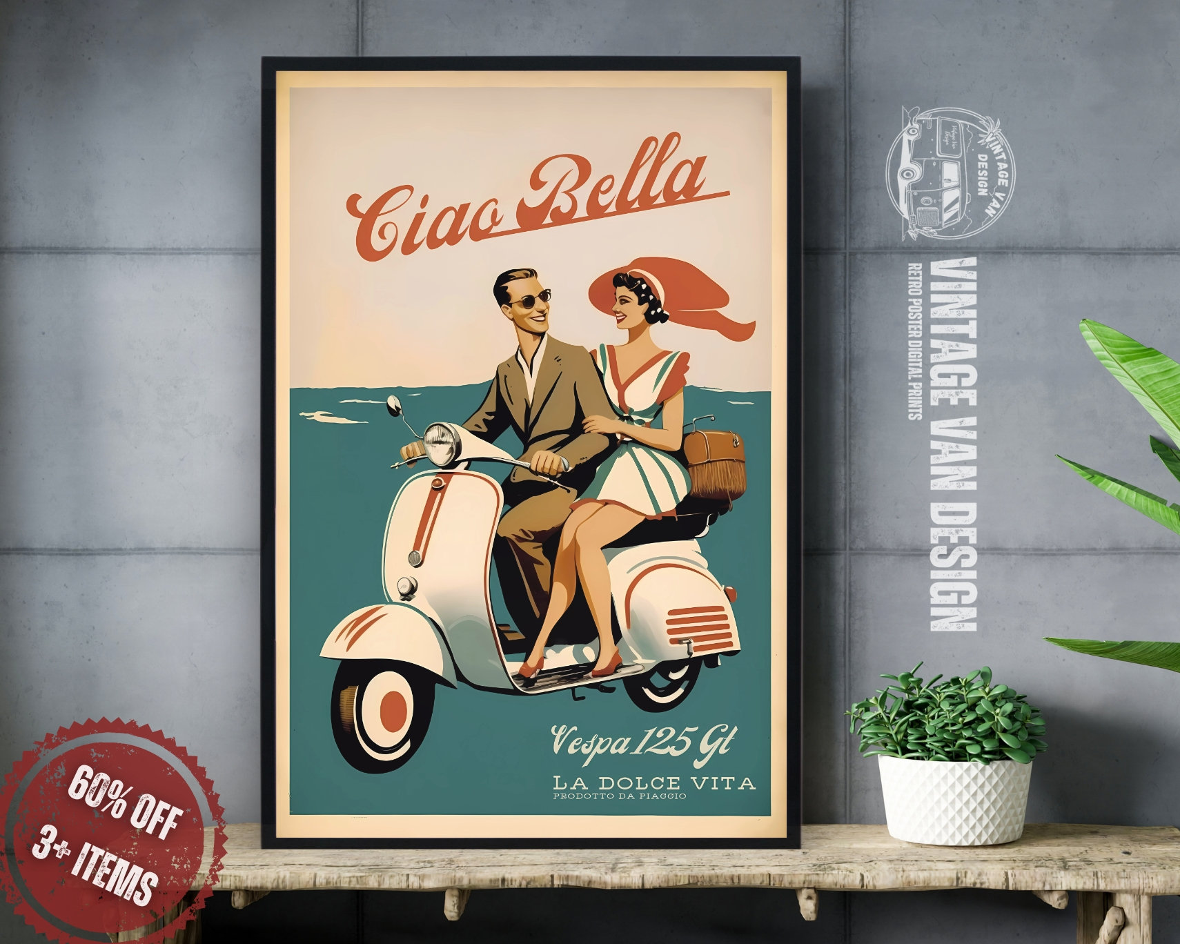 Vintage Vespa Poster