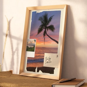 Meet Me at the Beach briefkaart print kust cowgirl decor kust kleindochter kunst aan de muur kust print esthetische trendy afdrukbare muur kunst
