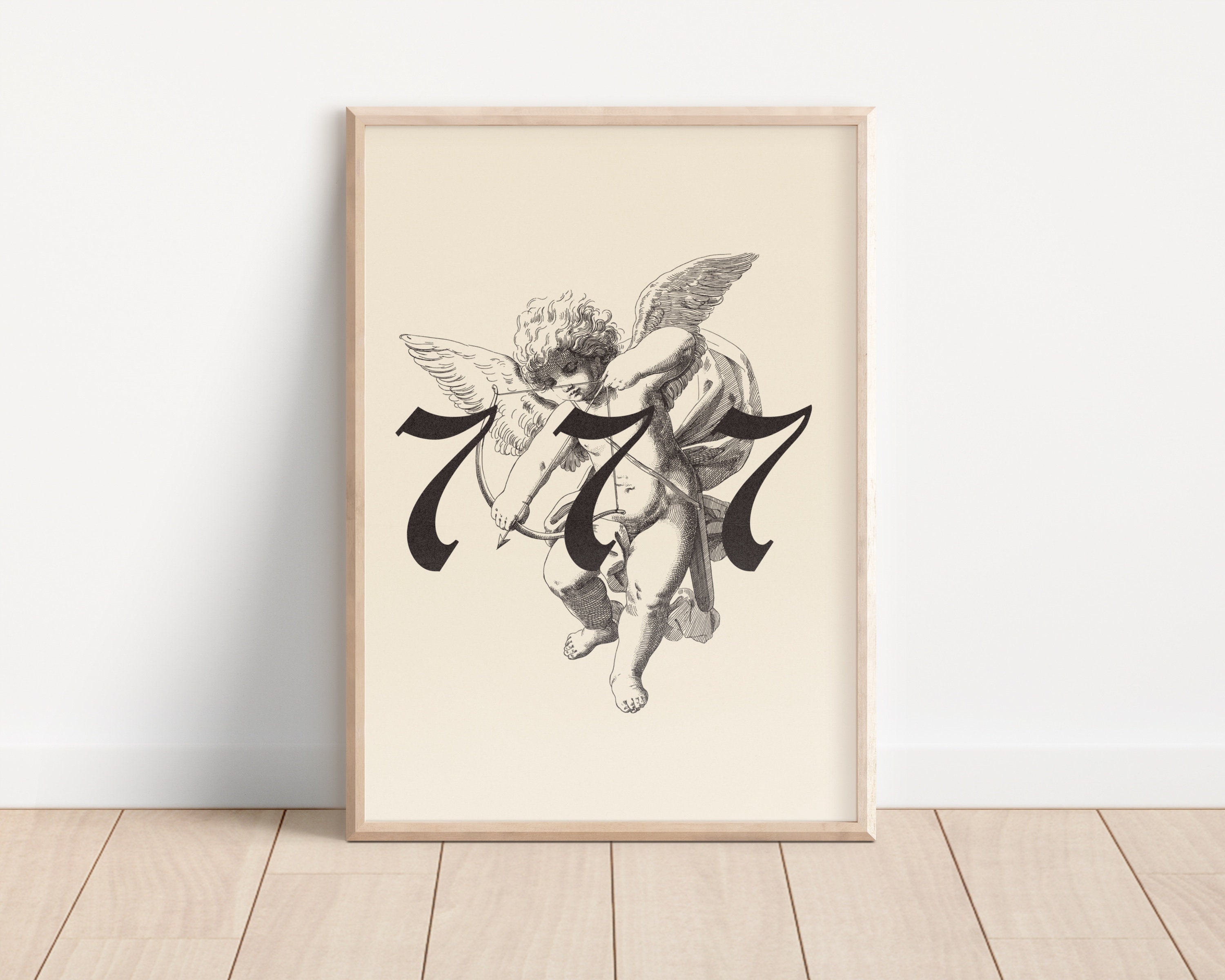 Impresión del ángel número 777: Decoración de habitación coqueta