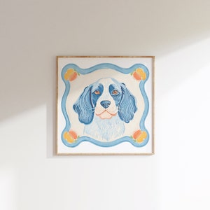 Cocker Spaniel Print Dog Drawing Dog Portrait Coastal Granddaughter Room Decor Cocker Spaniel Wall Art Dog Wall Art