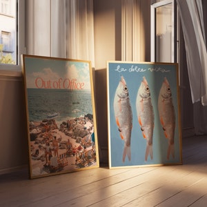 Amalfi Coast Newspaper Print Set: Vintage Italian Summer Wall Art (Digital Download)