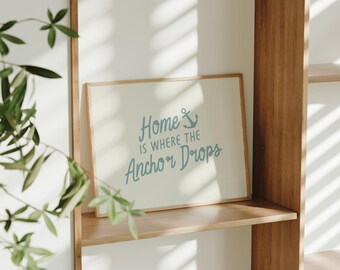 Coastal Anchor Print: Home Decor Wall Art (Digital Download)