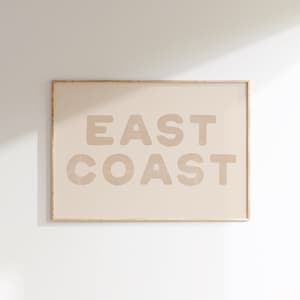 East Coast Landscape Print: Neutral Coastal Wall Art (Digital Print)