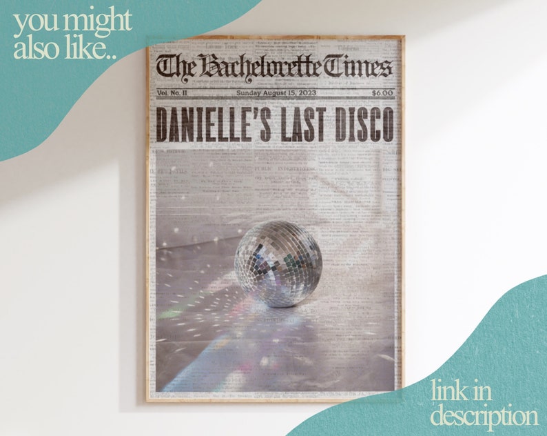 Homebody Digital Print Newspaper Print This Must Be The Place Print Printable Art Preppy Wall Art Cocktail Poster Retro Newspaper Poster image 3