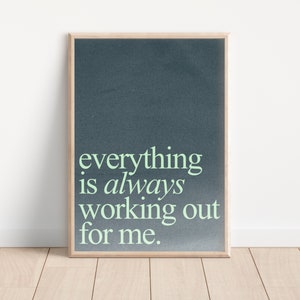 Manifestation Digital Art Print | Daily Affirmation Wall Art | Abraham Hicks Quote | Law of Attraction Wall Art