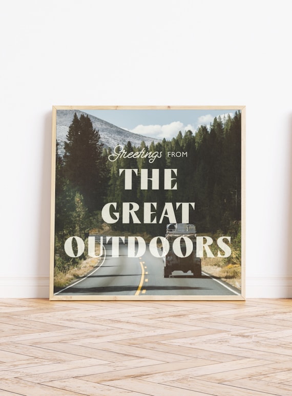 Nature Wall Art Vintage Print Granola Girl Decor Trendy Digital Art Outdoors Poster Salty Granola Aesthetic Camping Gifts Vintage Truck