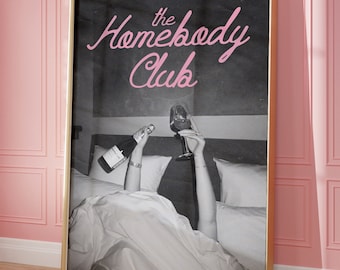 Homebody Digital Print Newspaper Print This Must Be The Place Print Printable Art Preppy Wall Art Cocktail Poster Retro Newspaper Poster