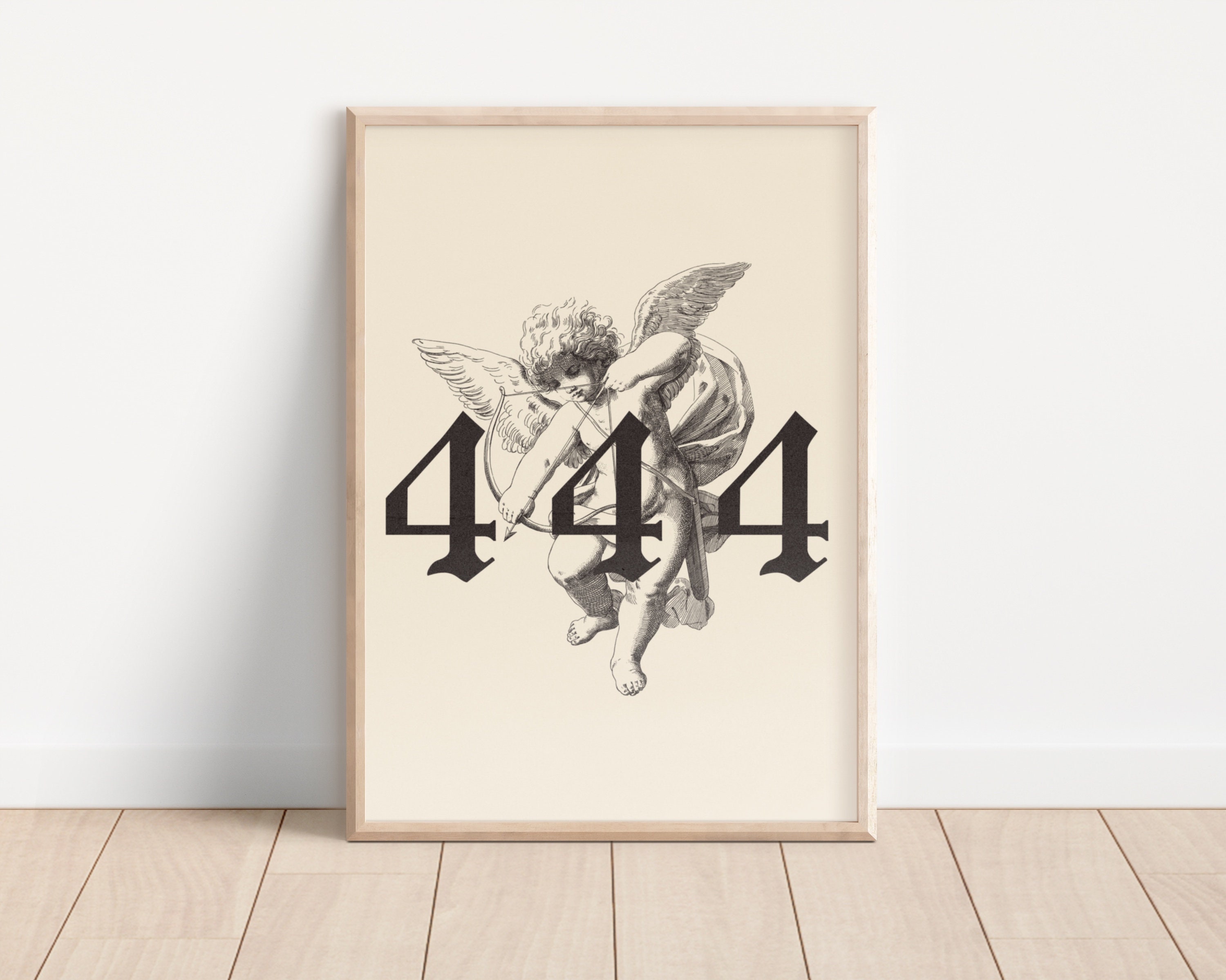 Angel Number 444 Print: Coquette Room Decor (PNG File) - Etsy