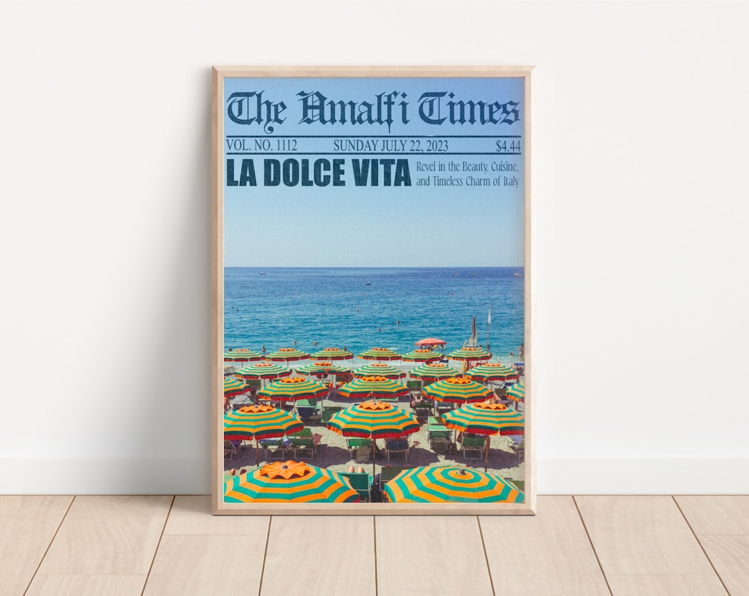 Italienische Sommer Zeitung Print Trendy Wandkunst Tomate Girl Trend