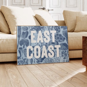 East Coast Landscape Print: Blue Coastal Wall Art (Digital Print)