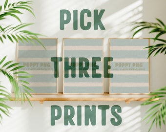 Custom Set of Three Prints: Coastal Wall Art Bundle (Digital Download)