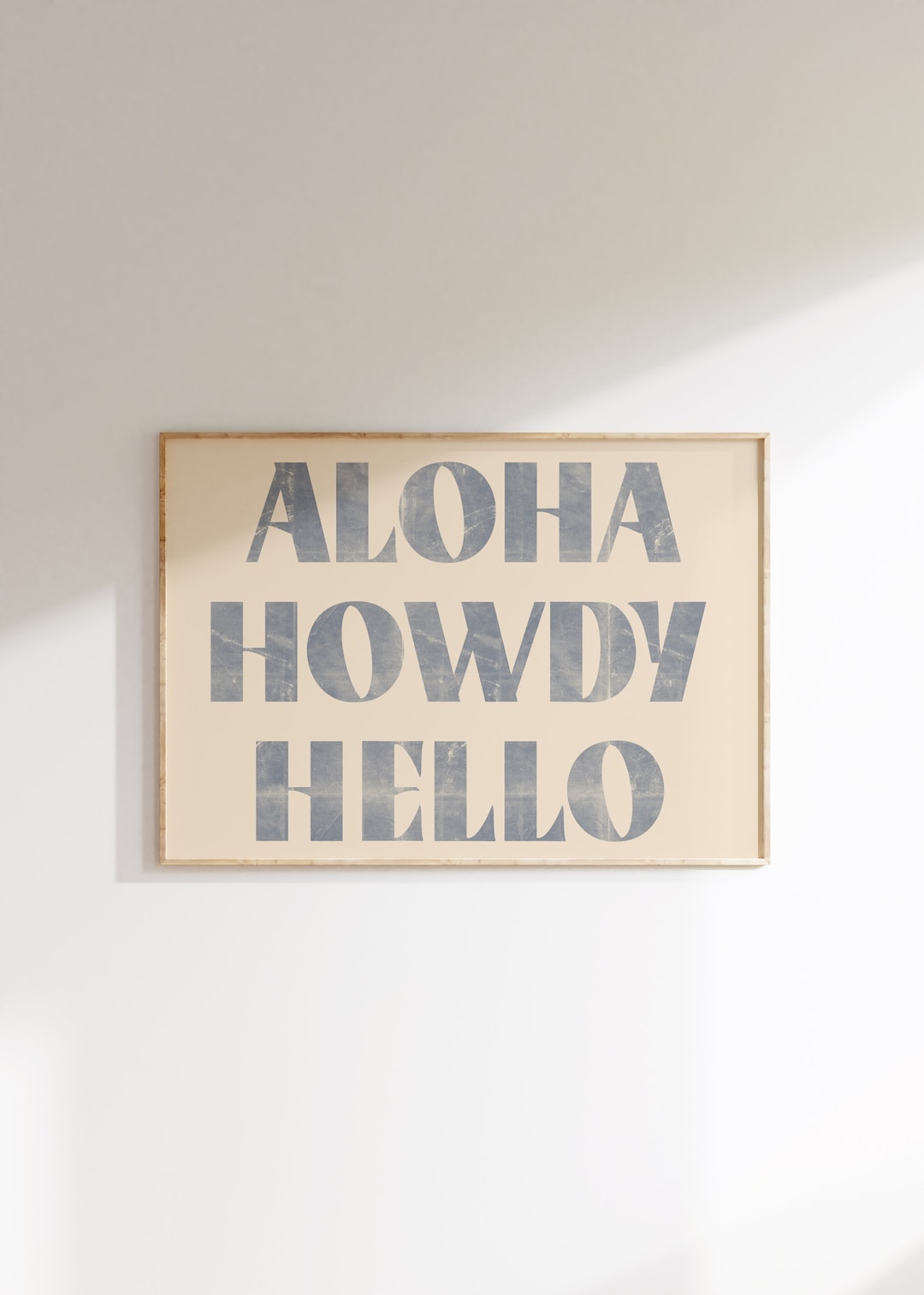Aloha Howdy Hello Print: Coastal Cowgirl Wall Art (digital Print) - Etsy
