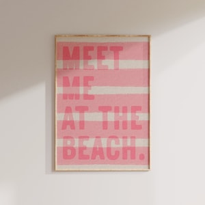 Pink Beach Print: Coastal Cowgirl Wall Art (Digital Download)