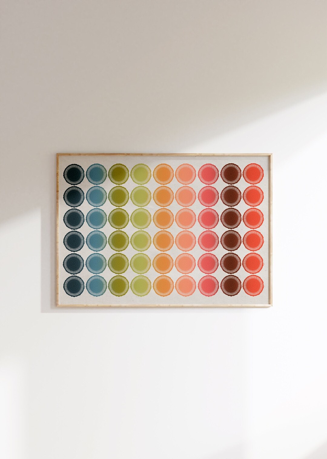 Abstract Landscape Mid Century Modern Wall Art Nature Tree Ring Print