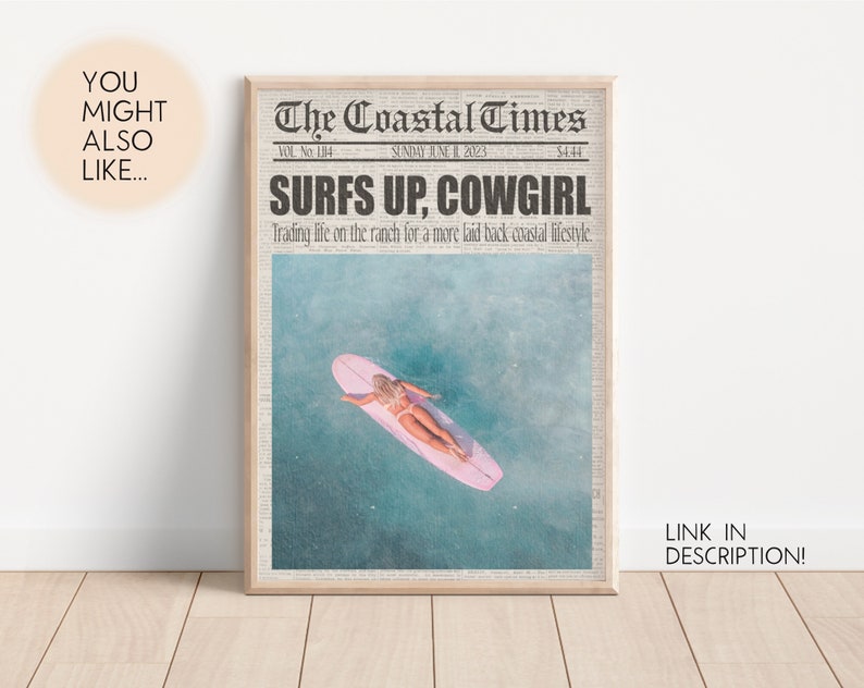 Homebody Digital Print Newspaper Print This Must Be The Place Print Printable Art Preppy Wall Art Cocktail Poster Retro Newspaper Poster image 7
