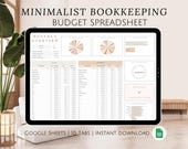 Ultimate Bookkeeping Google Sheets Budget Spreadsheet Monthly and Annual Profit Tracker WFH Personal Finance Small Business for Freelancer
