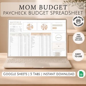 Hoja de cálculo de presupuesto para mamás, planificador de ingresos familiares, seguimiento de gastos familiares, finanzas del hogar, gestión del dinero, Google Sheets para mamás