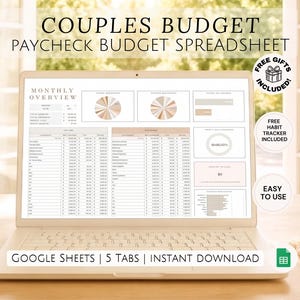 Stellen Google Spreadsheets Salaris Budget Spreadsheet Planner gezinsinkomen Gedeelde rekeningen Tracker Gezinsfinanciën Organisator voor partners