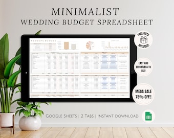 Wedding Budget Google Sheets Spreadsheet for Brides DIY Bridal Financial Planning Template for Grooms Managing Expenses Simple Organizer