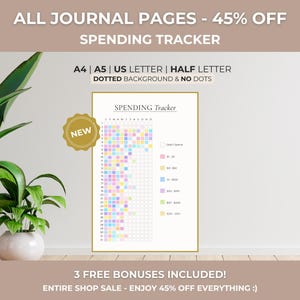 Monthly Budget Planner Printable Expense Spending Log Women's Journal Finance A4 Money & Cash Tracking Record Worksheet for Home Beginners