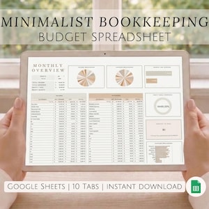 Beginner Bookkeeping Spreadsheet Simple Business Income Expense Tracker Easy Small Business Finance Organizer Starter Accounting Template